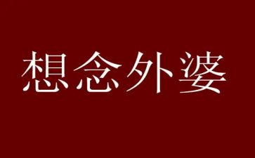 我的老姥姥作文8篇