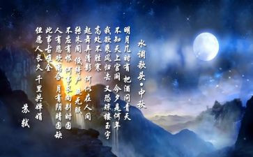 水调歌头读后感5篇